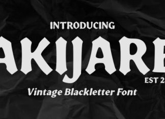 Akijare Vintage Blackletter Font preview image 1