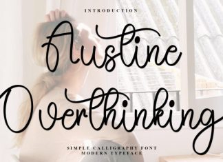Austine Overthinking Font preview image 1