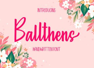Ballthens Font preview image 1