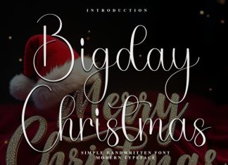 Bigday Christmas Font preview image 1