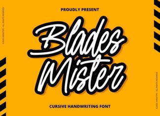 Blades Mister – Cursive Handwritten Font preview image 1
