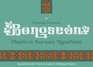 Bongseon – Modern Korean Font preview image 1