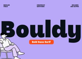 Bouldy – Bold Sans Serif Font preview image 1
