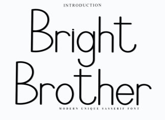 Bright Brother Font preview image 1