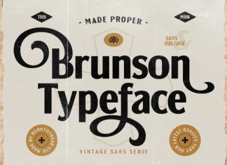 Brunson – Vintage Sans Serif Font preview image 1