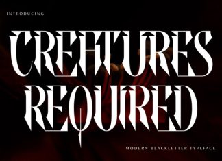 CREATURES REQUIRED – MODERN FONT preview image 1