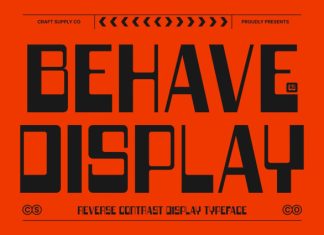 CS Behave – Reverse Contrast Font preview image 1