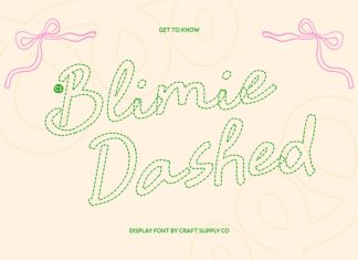 CS Blimie Dashed Font preview image 1