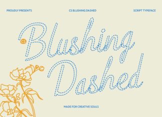 CS Blushing Dashed Font preview image 1