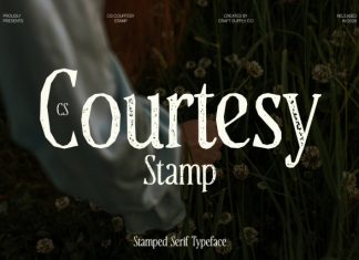 CS Courtesy Stamp Font preview image 1