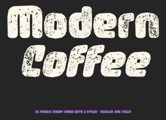 CS Cybera Stamp Font preview image 3