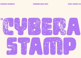 CS Cybera Stamp Font preview image 1