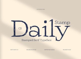 CS Daily Stamp Font preview image 1