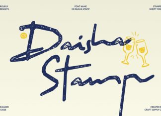 CS Daisha Stamp Font preview image 1