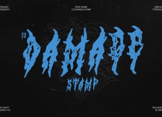 CS Damage Stamp Font preview image 1