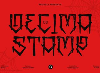 CS Decima Stamp Font preview image 1