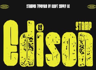 CS Edison Stamp Font preview image 1