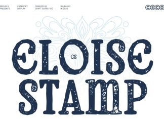 CS Eloise Stamp Font preview image 1