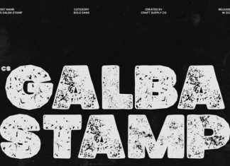 CS Galba Stamp Font preview image 1