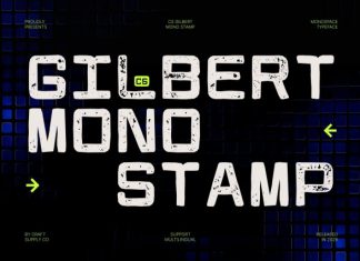 CS Gilbert Mono Stamp Font preview image 1