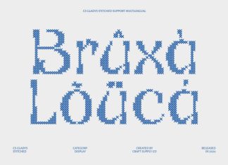 CS Gladys Stitched Font preview image 3