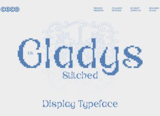 CS Gladys Stitched Font preview image 1