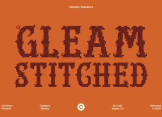 CS Gleam Stitched Font preview image 1