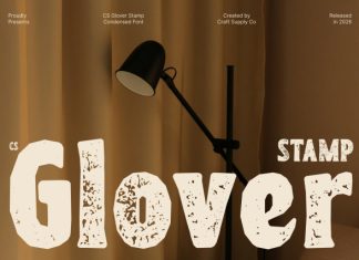 CS Glover Stamp Font preview image 1