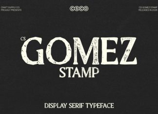 CS Gomez Stamp Font preview image 1