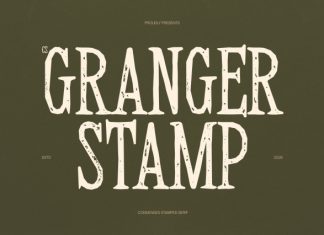 CS Granger Stamp Font preview image 1