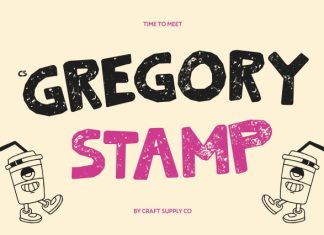 CS Gregory Stamp Font preview image 1