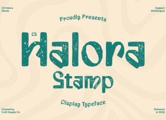 CS Halora Stamp Font preview image 1