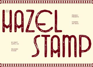 CS Hazel Stamp Font preview image 1