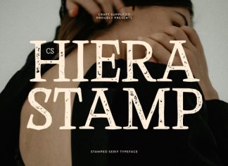 CS Hiera Stamp Font preview image 1
