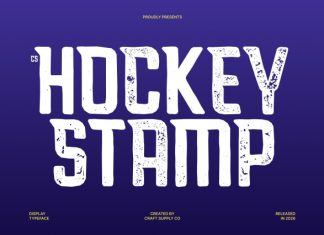 CS Hockey Stamp Font preview image 1