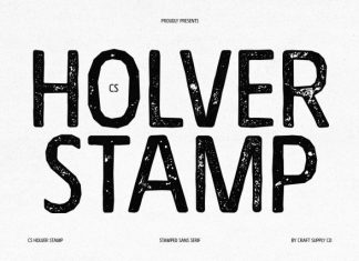 CS Holver Stamp Font preview image 1