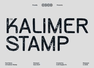 CS Kalimer Stamp Font preview image 1
