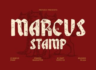 CS Marcus Stamp Font preview image 1