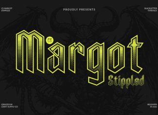 CS Margot stippled Font preview image 1
