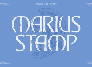 CS Marius Stamp Font preview image 1