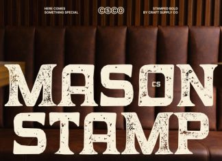 CS Mason Stamp Font preview image 1