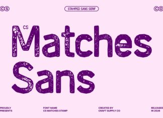 CS Matches Stamp Font preview image 1