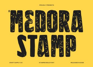 CS Medora Stamp Font preview image 1