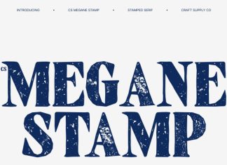 CS Megane Stamp Font preview image 1