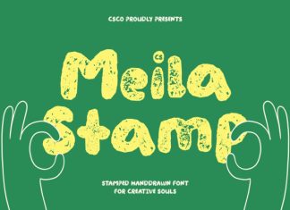 CS Meila Stamp Font preview image 1