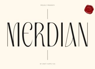 CS Merdian – Elegant Sans Serif Font preview image 1