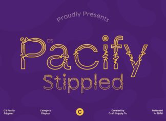 CS Pacify Stippled Font preview image 1