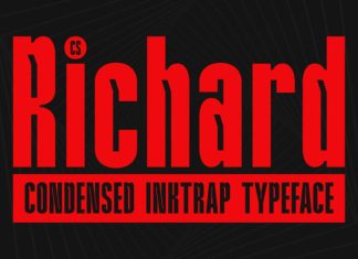 CS Richard – Condensed Inktrap Font preview image 1