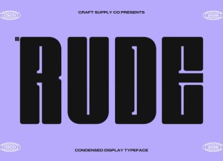 CS Rude – Condensed Font preview image 1