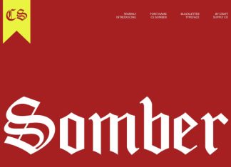 CS Somber – Blackletter Font preview image 1